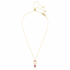 Pingente Mesmera com cortes mistos, vermelho, banhado a dourado Pingente Mesmera com cortes mistos, vermelho, banhado a dourado