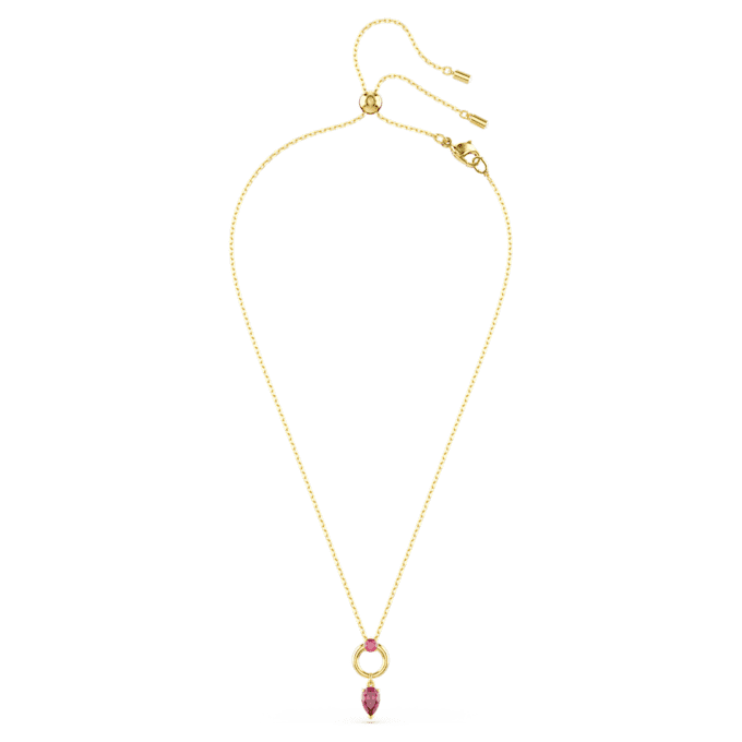Pingente Mesmera com cortes mistos, vermelho, banhado a dourado Pingente Mesmera com cortes mistos, vermelho, banhado a dourado