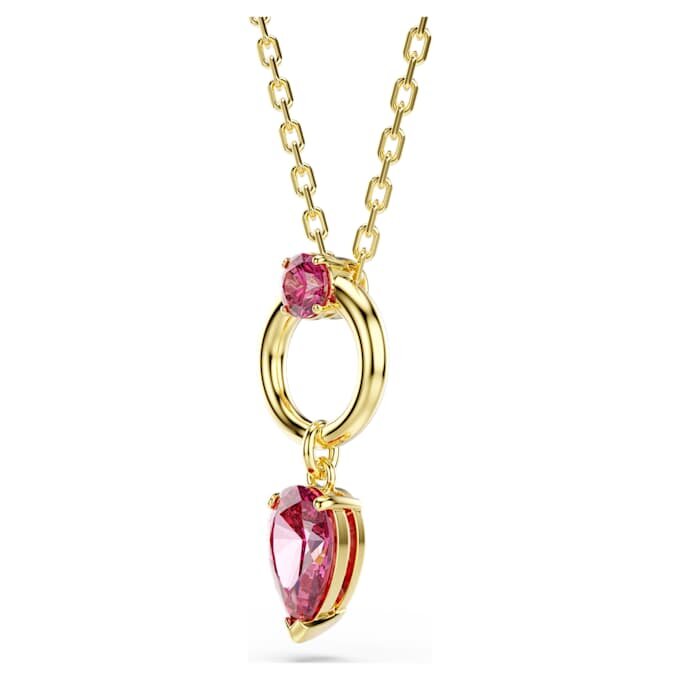 Pingente Mesmera com cortes mistos, vermelho, banhado a dourado Pingente Mesmera com cortes mistos, vermelho, banhado a dourado