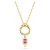 Pingente Mesmera com cortes mistos, vermelho, banhado a dourado Pingente Mesmera com cortes mistos, vermelho, banhado a dourado
