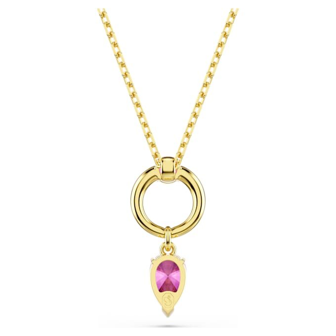 Pingente Mesmera com cortes mistos, vermelho, banhado a dourado Pingente Mesmera com cortes mistos, vermelho, banhado a dourado