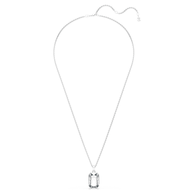 Pingente Millenia com corte octogonal, branco, banhado a ródio Pingente Millenia com corte octogonal, branco, banhado a ródio
