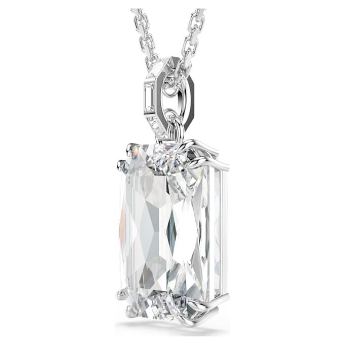 Pingente Millenia com corte octogonal, branco, banhado a ródio Pingente Millenia com corte octogonal, branco, banhado a ródio