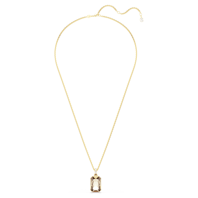 Pingente Millenia com corte octogonal, cor caramelo, banhado a ouro Pingente Millenia com corte octogonal, cor caramelo, banhado a ouro