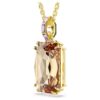 Pingente Millenia com corte octogonal, cor caramelo, banhado a ouro Pingente Millenia com corte octogonal, cor caramelo, banhado a ouro
