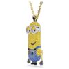 Pingente Minions Kevin com pavé, multicolorido, banhado a dourado Pingente Minions Kevin com pavé, multicolorido, banhado a dourado