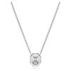 Pingente octogonal com diamantes cultivados em laboratório, 0,5 Ct no total, forma octogonal, ouro branco de 14K Pingente octogonal com diamantes cultivados em laboratório, 0,5 Ct no total, forma octogonal, ouro branco de 14K