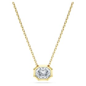Pingente octogonal com diamantes cultivados em laboratório, 1,0 ct no total, forma octogonal, ouro amarelo de 14K