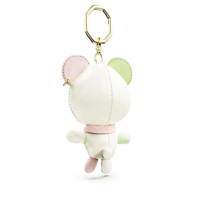 Pingente para mala em forma de ursinho, multicolorido, banhado a ouro Pingente para mala em forma de ursinho, multicolorido, banhado a ouro