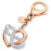 Pingente para mala «Infinity» com símbolo do infinito e coração, branco, acabamento em metais misturados Pingente para mala «Infinity» com símbolo do infinito e coração, branco, acabamento em metais misturados