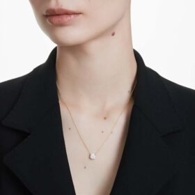 Pingente Solitário Eternity com diamantes cultivados em laboratório, 1 Ct Tw, forma redonda, ouro amarelo de 14K