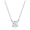 Pingente Solitário Eternity com diamantes cultivados em laboratório, 1 Ct Tw, forma redonda, ouro branco de 14K Pingente Solitário Eternity com diamantes cultivados em laboratório, 1 Ct Tw, forma redonda, ouro branco de 14K