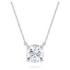 Pingente Solitário Eternity com diamantes cultivados em laboratório, 2 Ct Tw, forma redonda, ouro branco de 14K Pingente Solitário Eternity com diamantes cultivados em laboratório, 2 Ct Tw, forma redonda, ouro branco de 14K
