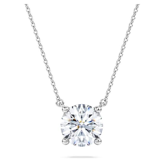 Pingente Solitário Eternity com diamantes cultivados em laboratório, 2 Ct Tw, forma redonda, ouro branco de 14K Pingente Solitário Eternity com diamantes cultivados em laboratório, 2 Ct Tw, forma redonda, ouro branco de 14K