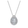 Pingente Solitário Eternity Halo com Diamantes Cultivados em Laboratório, 1 Ct Tw, Forma de Pêra, Ouro Branco de 14K Pingente Solitário Eternity Halo com Diamantes Cultivados em Laboratório, 1 Ct Tw, Forma de Pêra, Ouro Branco de 14K