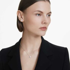 Brincos de aro «Eternity Halo» com diamantes cultivados em laboratório, 0,75 ct no total, forma redonda, ouro branco de 14K