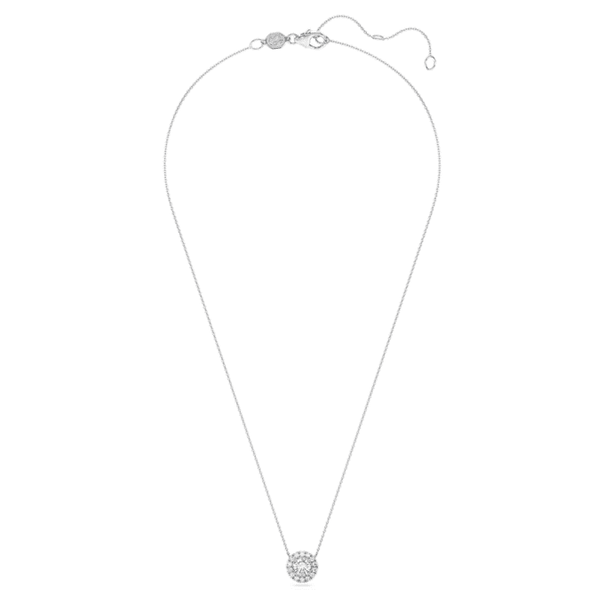 Pingente Solitário Eternity Halo com diamantes cultivados em laboratório, 1 Ct Tw, forma redonda, ouro branco de 14K Pingente Solitário Eternity Halo com diamantes cultivados em laboratório, 1 Ct Tw, forma redonda, ouro branco de 14K