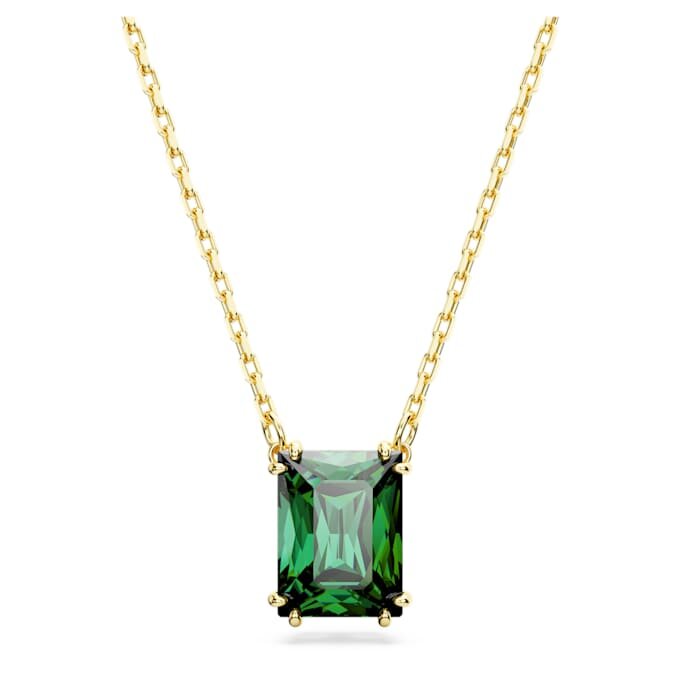 Pingente Stilla de corte retangular, verde, banhado a ouro Pingente Stilla de corte retangular, verde, banhado a ouro