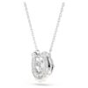 Pingente Symbolica com pérola de cristal, corte redondo, pavé, ferradura, branco, banhado a ródio Pingente Symbolica com pérola de cristal, corte redondo, pavé, ferradura, branco, banhado a ródio