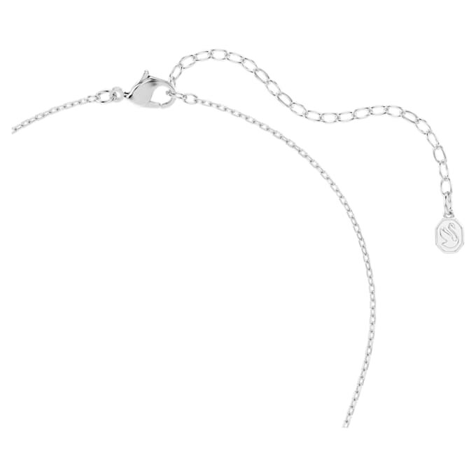 Pingente Symbolica com pérola de cristal, corte redondo, pavé, ferradura, branco, banhado a ródio Pingente Symbolica com pérola de cristal, corte redondo, pavé, ferradura, branco, banhado a ródio
