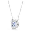 Pingente Symbolica, corte redondo, pavé, ferradura, azul, banhado a ródio Pingente Symbolica, corte redondo, pavé, ferradura, azul, banhado a ródio