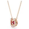Pingente Symbolica, corte redondo, pavé, ferradura, vermelho, banhado a ouro rosa Pingente Symbolica, corte redondo, pavé, ferradura, vermelho, banhado a ouro rosa