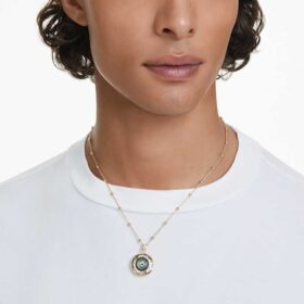 Pingente Symbolica «Olho do Mal», Médio, Multicolorido, Banhado a dourado