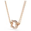 Pingente Symbolica Pavé, Ferradura, Branco, Banhado a Ouro Rosa Pingente Symbolica Pavé, Ferradura, Branco, Banhado a Ouro Rosa