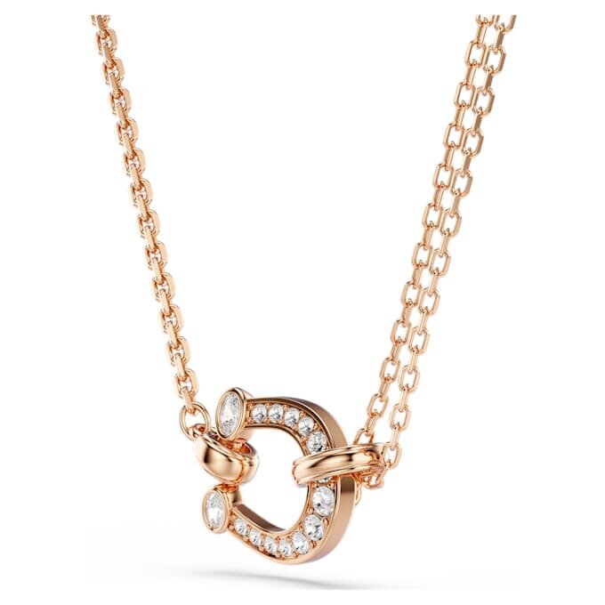 Pingente Symbolica Pavé, Ferradura, Branco, Banhado a Ouro Rosa Pingente Symbolica Pavé, Ferradura, Branco, Banhado a Ouro Rosa