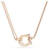 Pingente Symbolica Pavé, Ferradura, Branco, Banhado a Ouro Rosa Pingente Symbolica Pavé, Ferradura, Branco, Banhado a Ouro Rosa