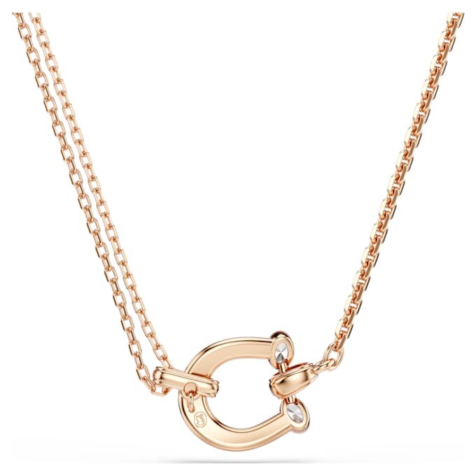 Pingente Symbolica Pavé, Ferradura, Branco, Banhado a Ouro Rosa Pingente Symbolica Pavé, Ferradura, Branco, Banhado a Ouro Rosa