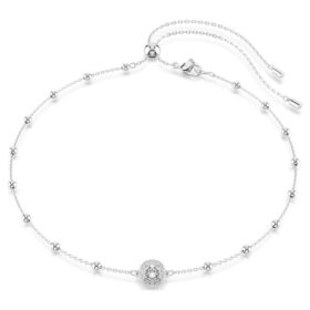 Pingente Una Angelic com corte redondo, motivos em ambos os lados, branco, banhado a ródio Pingente Una Angelic com corte redondo, motivos em ambos os lados, branco, banhado a ródio