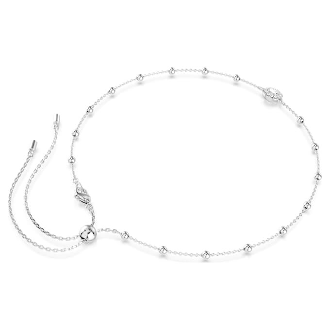 Pingente Una Angelic com corte redondo, motivos em ambos os lados, branco, banhado a ródio Pingente Una Angelic com corte redondo, motivos em ambos os lados, branco, banhado a ródio