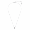 Pingente Una com corte octogonal, branco, banhado a ródio Pingente Una com corte octogonal, branco, banhado a ródio