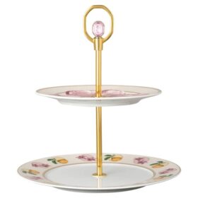 Porcelana Idyllia éTagèRe, motivo com estampado de cristal, Lily Citron, pequeno, multicolorido