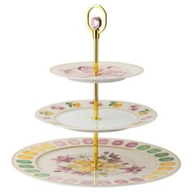 Porcelana Idyllia éTagèRe, motivo com estampado de cristal, multicolorida