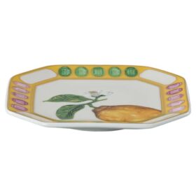 Porcelana Idyllia Vide Poche, motivo com estampado de cristal, limão, amarelo Porcelana Idyllia Vide Poche, motivo com estampado de cristal, limão, amarelo