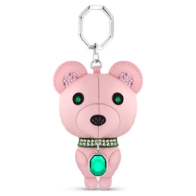 Porta-chaves com ícone de urso, multicolorido, aço inoxidável Porta-chaves com ícone de urso, multicolorido, aço inoxidável