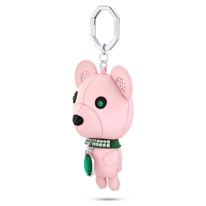 Porta-chaves com ícone de urso, multicolorido, aço inoxidável Porta-chaves com ícone de urso, multicolorido, aço inoxidável