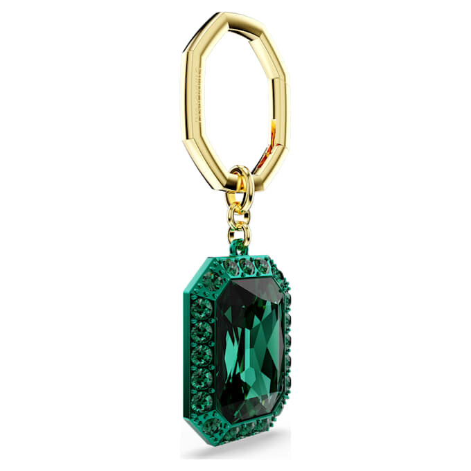 Porta-chaves com corte octogonal, verde, acabamento em metais misturados Porta-chaves com corte octogonal, verde, acabamento em metais misturados
