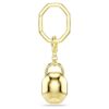 Porta-chaves com corte oval, branco, banhado a dourado Porta-chaves com corte oval, branco, banhado a dourado