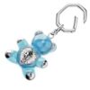 Porta-chaves Teddy Bear, azul, banhado a ródio
