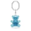 Porta-chaves Teddy Bear, azul, banhado a ródio