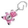 Porta-chaves Teddy Bear, rosa, banhado a ródio