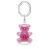 Porta-chaves Teddy Bear, rosa, banhado a ródio