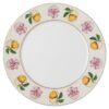 Prato de jantar Idyllia em porcelana, com motivo em cristal, Lily Citron, multicolorido