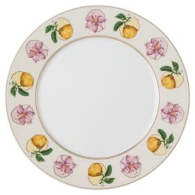 Prato de jantar Idyllia em porcelana, com motivo em cristal, Lily Citron, multicolorido