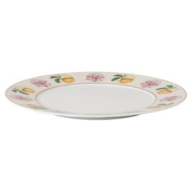 Prato de jantar Idyllia em porcelana, com motivo em cristal, Lily Citron, multicolorido
