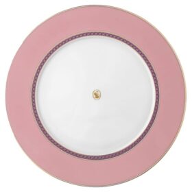Prato de jantar Signum em porcelana, rosa