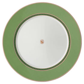 Prato de jantar Signum em porcelana, verde